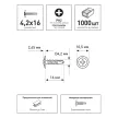 Саморезы с прессшайбой 4,2х16 мм 1000 шт со сверлом KOELNER