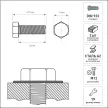 Болт М12x40 мм 2 шт DIN933 нержавеющая сталь FIXBERG