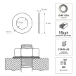 Шайба плоская DIN 125A нержавеющая сталь М8 15 шт