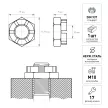 Гайка корончатая низкая М10 DIN937 нержавеющая сталь Tech-KREP