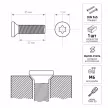 Винт с потайной головкой Tech-KREP TORX оцинкованный DIN965 М6х35 мм