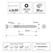 Шурупы по дереву террасные 4,0x50 мм 50 шт нержавеющая сталь A2 Rawlplug