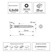 Шурупы по дереву террасные 5,0x50 мм 25 шт нержавеющая сталь A2 Rawlplug