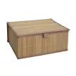 Корзина для хранения Бамбук 32х25х15 см с крышкой цвет натуральный