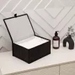 Корзина для хранения Бамбук 32х25х15 см с крышкой черная