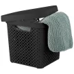 Корзина для хранения с крышкой 20 л Plast Team BLACK