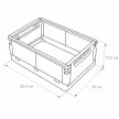 Корзина для хранения складная 33,4х25х15,5 см 10,5 л STOCKY L белая