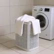 Корзина для белья Лён 43х32,1х60 см 75 л серая