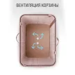 Корзина для белья Бамбук 2 секции 42х30х50 см бежевый