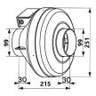 Вентилятор ERA PRO СYCLONE D100 центробежный приточно-вытяжной, пластиковый корпус