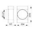 Тройник 204х60/D125 мм ERA ТФП