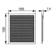 Вентиляционная решетка 194х194 мм ERA