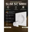 Вентилятор D125 мм с обратным клапаном и контроллером белый ERA SLIM