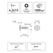 Саморезы с прессшайбой 4,2х13 мм 1000 шт Daxmer Pro