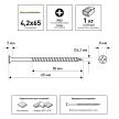 Саморезы по дереву 4,2х65 мм 1 кг для гипсокартона Daxmer