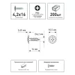 Саморезы с прессшайбой 4,2х16 мм 200 шт графит RAL7024 FIXBERG