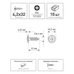Саморезы с прессшайбой 4,2х32 мм 10 шт нержавеющая сталь FIXBERG