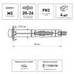 Дюбель Молли M5, 4 шт для листа до 26 мм ЕВРОПАРТНЕР MULTI PRO