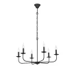Люстра подвесная 6х40 Вт Е14 черный Vitaluce Мануель