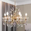 Люстра подвесная 6х40 Вт Е14 золото NEODECO Каролина
