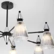 Люстра потолочная 7х40 Вт Е14 черный/хром Rivoli Бриана