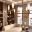 Люстра подвесная 8х40 Вт Е14 латунь NEODECO Роял