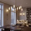 Люстра подвесная 8х40 Вт Е14 латунь NEODECO Роял