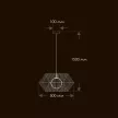 Светильник подвесной 1х5 Вт G9 черный NEODECO Шейн