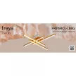 Люстра потолочная LED 80 Вт 3000-7000 К с пультом ДУ Freya Твикс золото