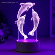 Светильник 3D RISALUX "Дельфины" USB RGB