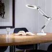 Светильник настольный IN HOME 10 Вт LED с лупой 5х и струбциной белый
