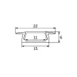Профиль для диодной ленты Geniled врезной 22х6 мм 1 м черный
