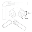 Соединитель L Geniled для углового профиля 16х16 мм черный