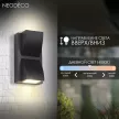 Светильник уличный настенный NEODECO Найроби 2х3 Вт 4000 К IP54 черный
