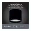 Светильник накладной 1х12 Вт GX53 IP44 черный NEODECO Ромбо