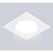 Светильник встраиваемый Ambrella Чезнут квадрат 1х15 Вт GX53 IP44 белый