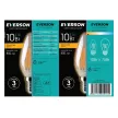 Светодиодная лампа EVERSON 10 Вт Е14/B филаментная золото теплый свет