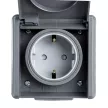 Розетка с крышкой Bylectrica Пралеска Аква IP55 серая