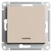 Выключатель SE Атлас Дизайн с подсветкой без рамки песочный