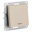 Выключатель SE Атлас Дизайн с подсветкой без рамки песочный