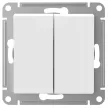 Выключатель двухклавишный SE Атлас Дизайн AQUA IP44 без рамки белый
