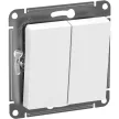 Выключатель двухклавишный SE Атлас Дизайн AQUA IP44 без рамки белый