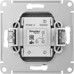 Выключатель двухклавишный SE Атлас Дизайн AQUA IP44 без рамки белый