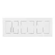 Выключатель EVERSON Кватро с подсветкой без рамки белый матовый