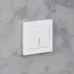 Выключатель EVERSON Кватро с подсветкой без рамки белый матовый