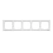 Рамка Кватро EVERSON 5 постов белая матовая
