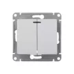Выключатель двухклавишный SE Глосса без рамки с подсветкой белый