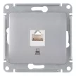 Розетка компьютерная SE Глосса без рамки алюминий