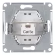 Розетка компьютерная SE Глосса без рамки алюминий