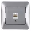 Розетка компьютерная SE Глосса без рамки алюминий